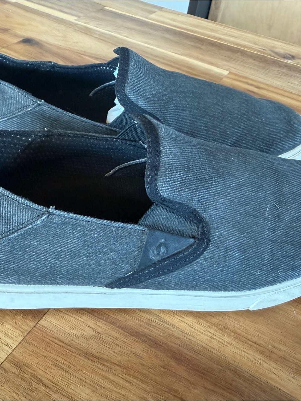 OluKai Casual Slip-On Sneakers in Charcoal Gray